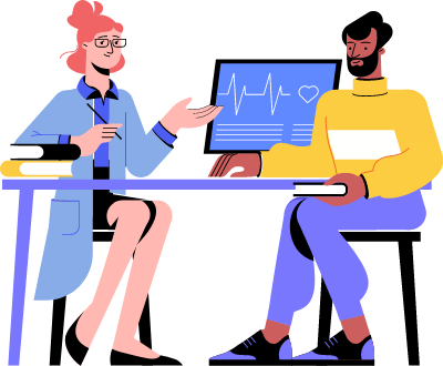 Doctor consulting patient