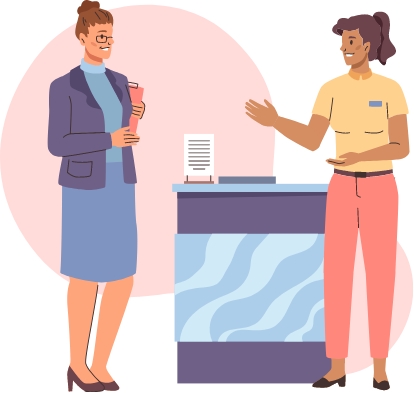 Woman chatting